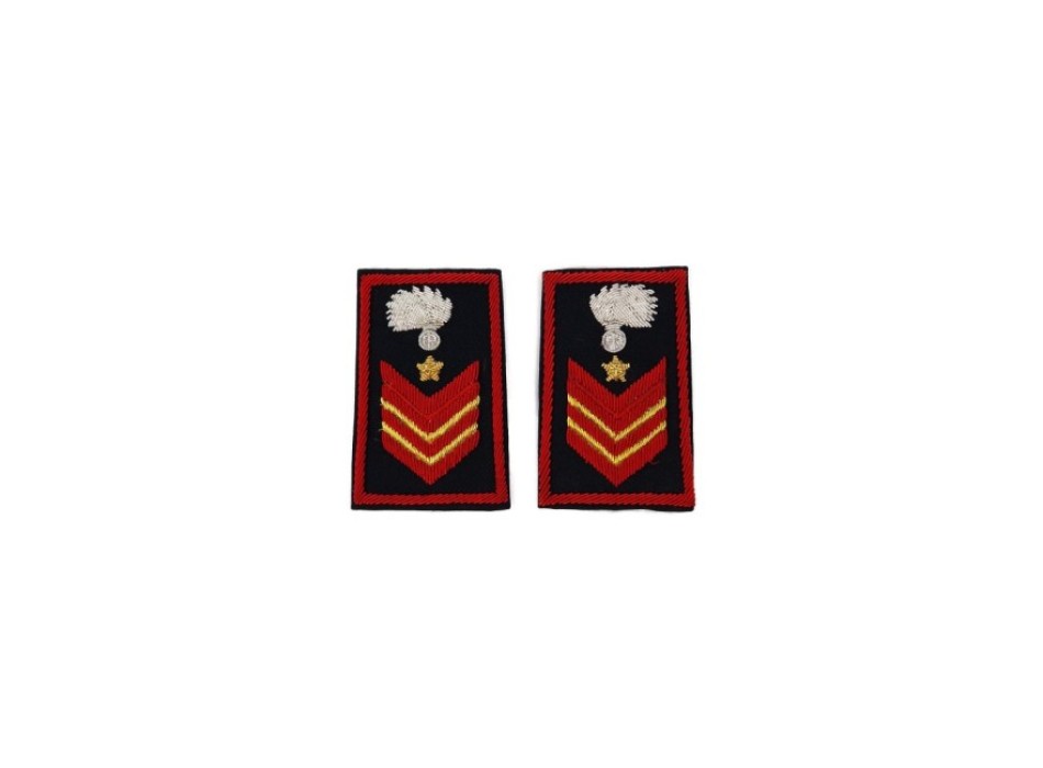 Tubolari Appuntato Scelto QS Carabinieri ricamati neri Divisa Militare