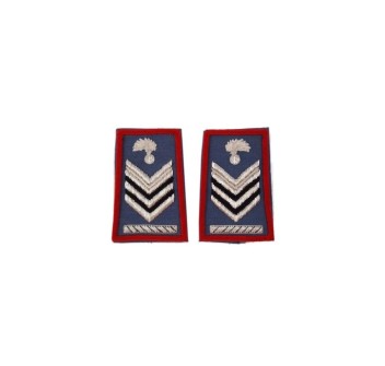 Tubolari Brigadiere Capo Carabinieri ricamati blu Divisa Militare