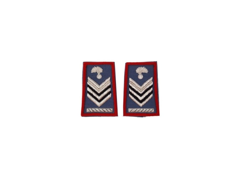 Tubolari Brigadiere Capo Carabinieri ricamati blu Divisa Militare