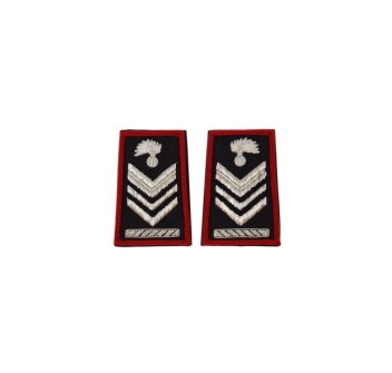 Tubolari Brigadiere Capo Carabinieri ricamati neri Divisa Militare