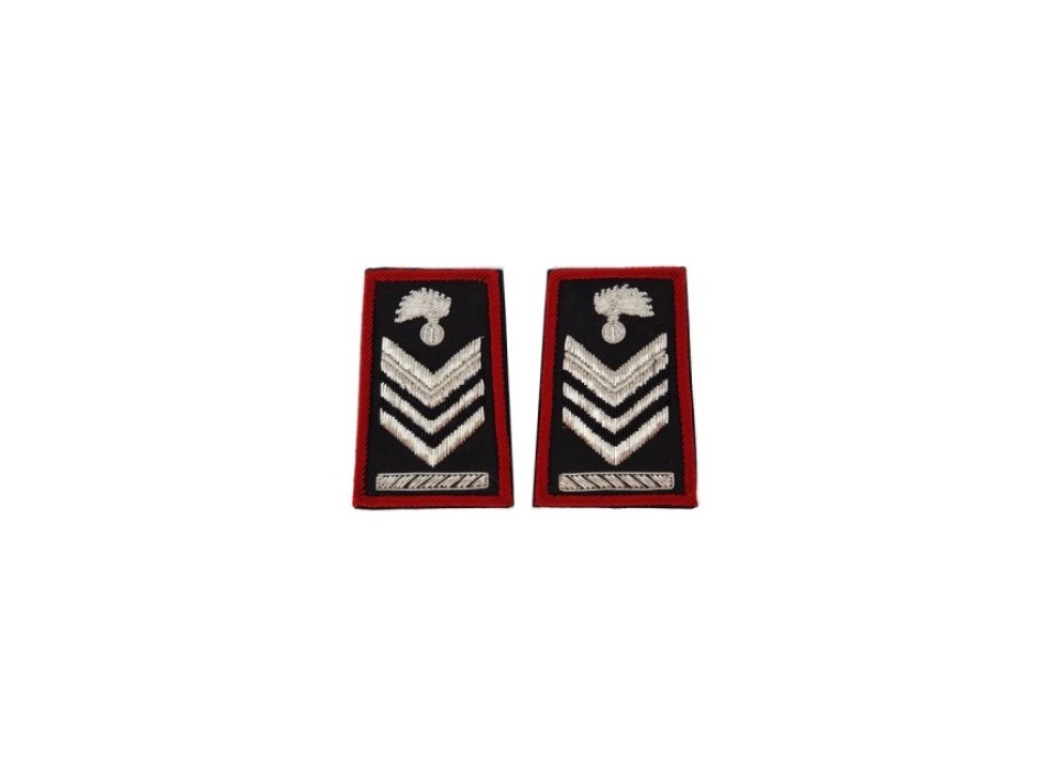 Tubolari Brigadiere Capo Carabinieri ricamati neri Divisa Militare