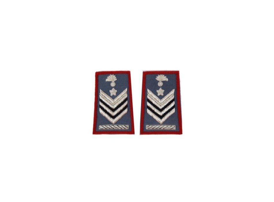 Tubolari Brigadiere Capo QS Carabinieri ricamati blu Divisa Militare