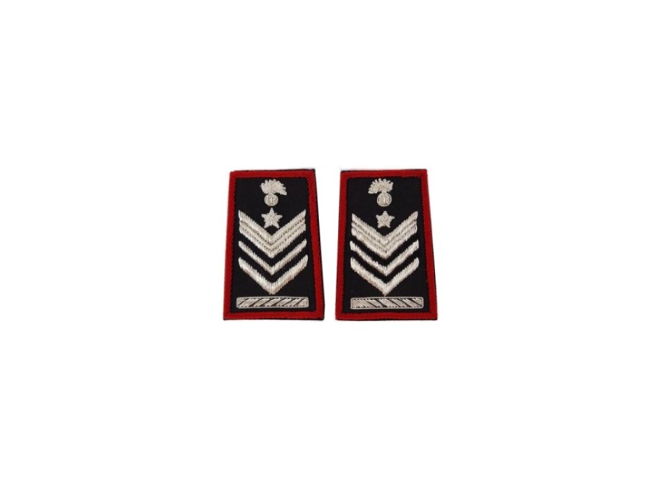 Tubolari Brigadiere Capo QS Carabinieri ricamati neri Divisa Militare