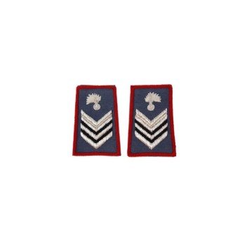 Tubolari Brigadiere Carabinieri ricamati azzurri blu Divisa Militare