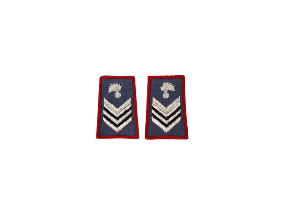 Tubolari Brigadiere Carabinieri ricamati azzurri blu Divisa Militare