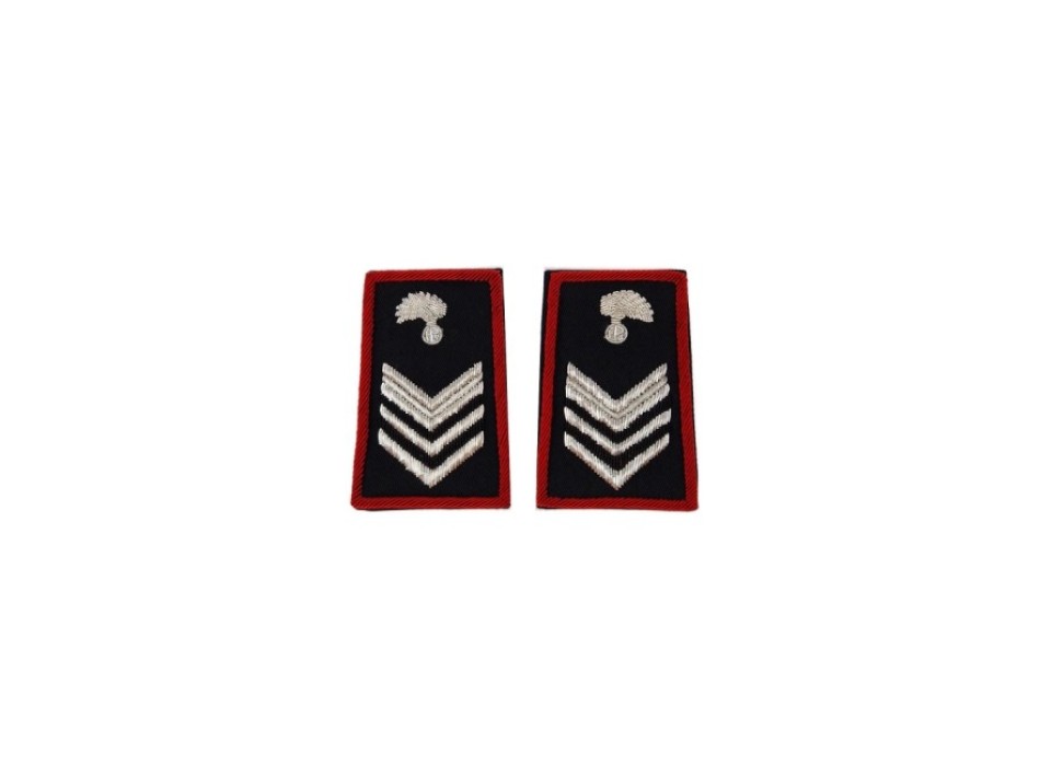 Tubolari Brigadiere Carabinieri ricamati neri Divisa Militare