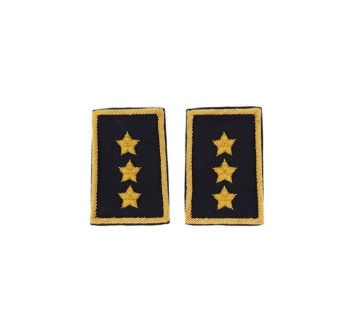 Tubolari Capitano Esercito ricamati neri  Divisa Militare