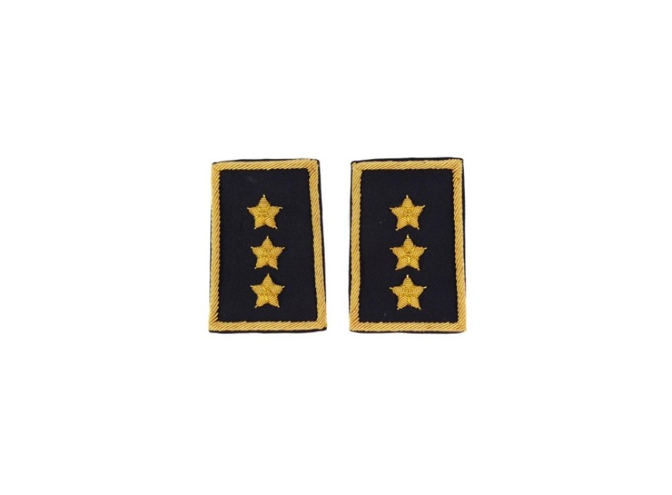 Tubolari Capitano Esercito ricamati neri  Divisa Militare