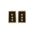 Tubolari Capitano Esercito ricamati neri 
