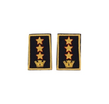 Tubolari Colonnello Comandante Esercito ricamati neri Divisa Militare
