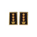 Tubolari Colonnello Comandante Esercito ricamati neri