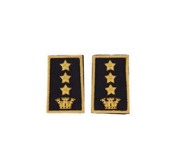 Tubolari Colonnello Esercito ricamati neri Divisa Militare
