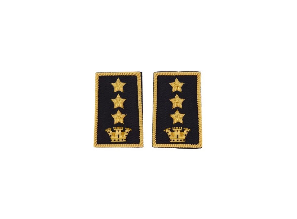 Tubolari Colonnello Esercito ricamati neri Divisa Militare