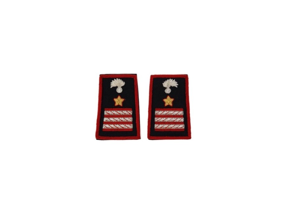 Tubolari Luogotenente Carabinieri ricamati neri Divisa Militare