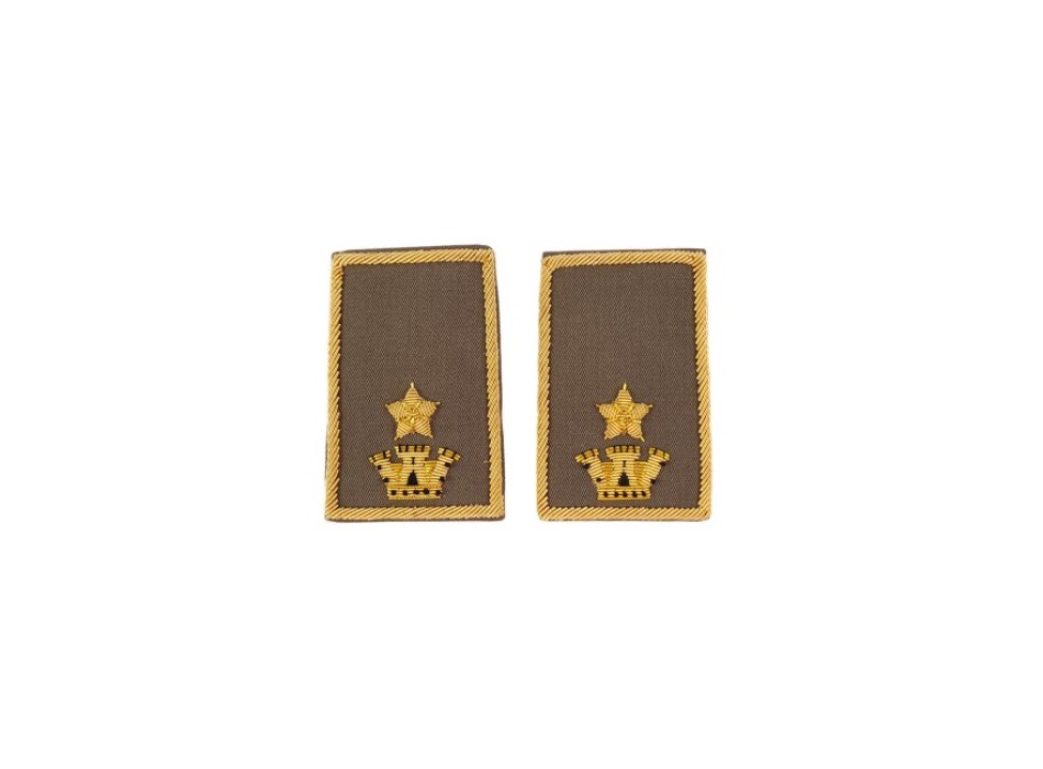 Tubolari Maggiore Esercito ricamati kaki Divisa Militare