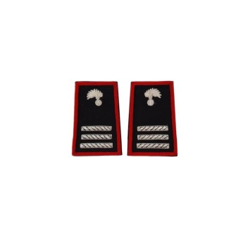 Tubolari Maresciallo Capo Carabinieri ricamati neri Divisa Militare