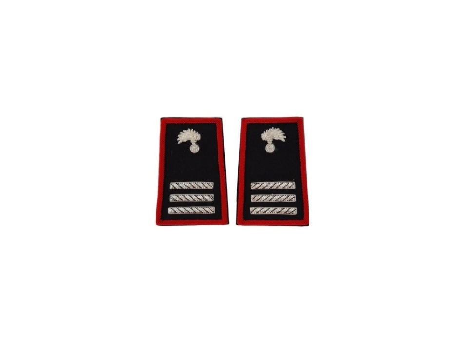 Tubolari Maresciallo Capo Carabinieri ricamati neri Divisa Militare