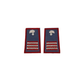 Tubolari Maresciallo Maggiore Carabinieri ricamati blu Divisa Militare