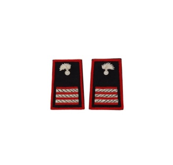 Tubolari Maresciallo Maggiore Carabinieri ricamati neri Divisa Militare