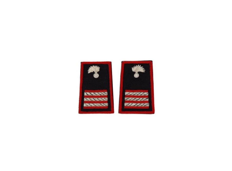 Tubolari Maresciallo Maggiore Carabinieri ricamati neri Divisa Militare