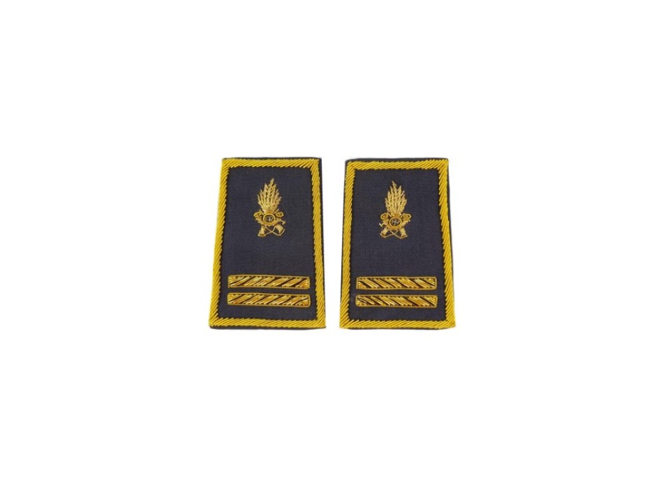 Tubolari Maresciallo Ordinario Guardia di Finanza ricamati GDF Divisa Militare