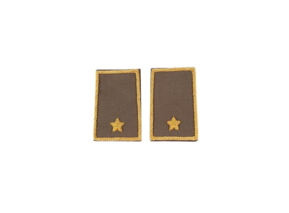 Tubolari Sottotenente Esercito ricamati kaki Divisa Militare