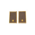 Tubolari Sottotenente Esercito ricamati kaki