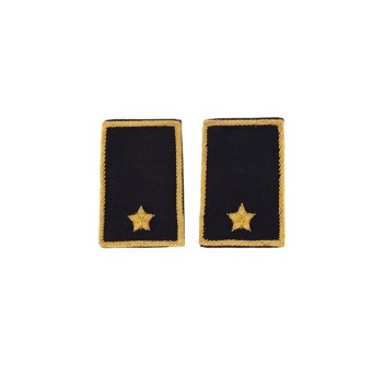 Tubolari Sottotenente Esercito ricamati neri Divisa Militare