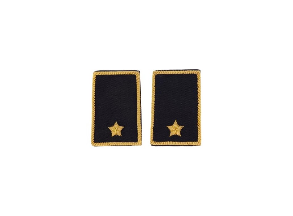 Tubolari Sottotenente Esercito ricamati neri Divisa Militare
