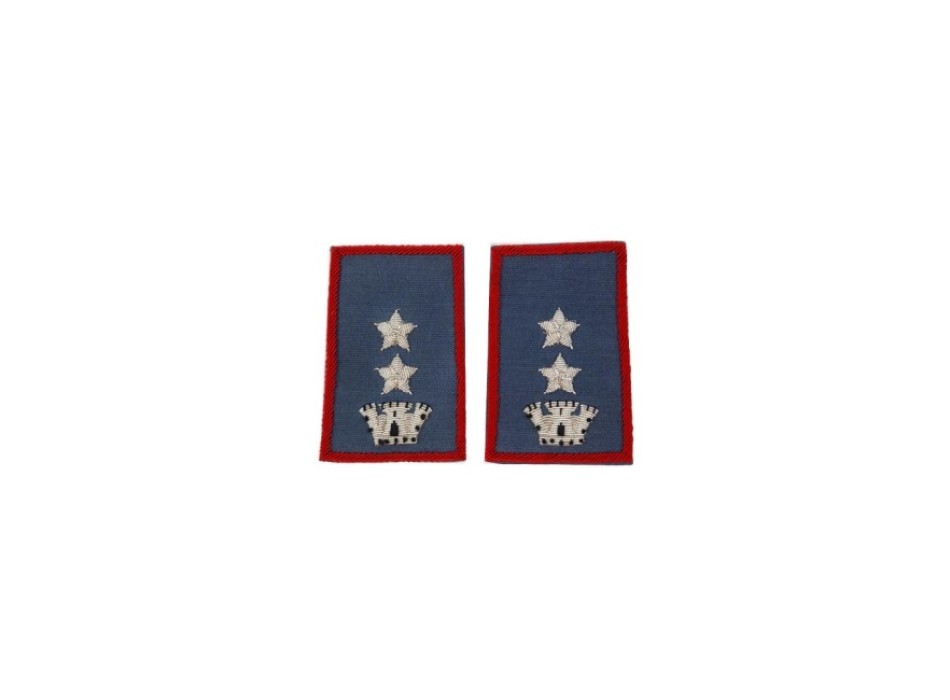 Tubolari Tenente Colonnello Carabinieri ricamati blu Divisa Militare