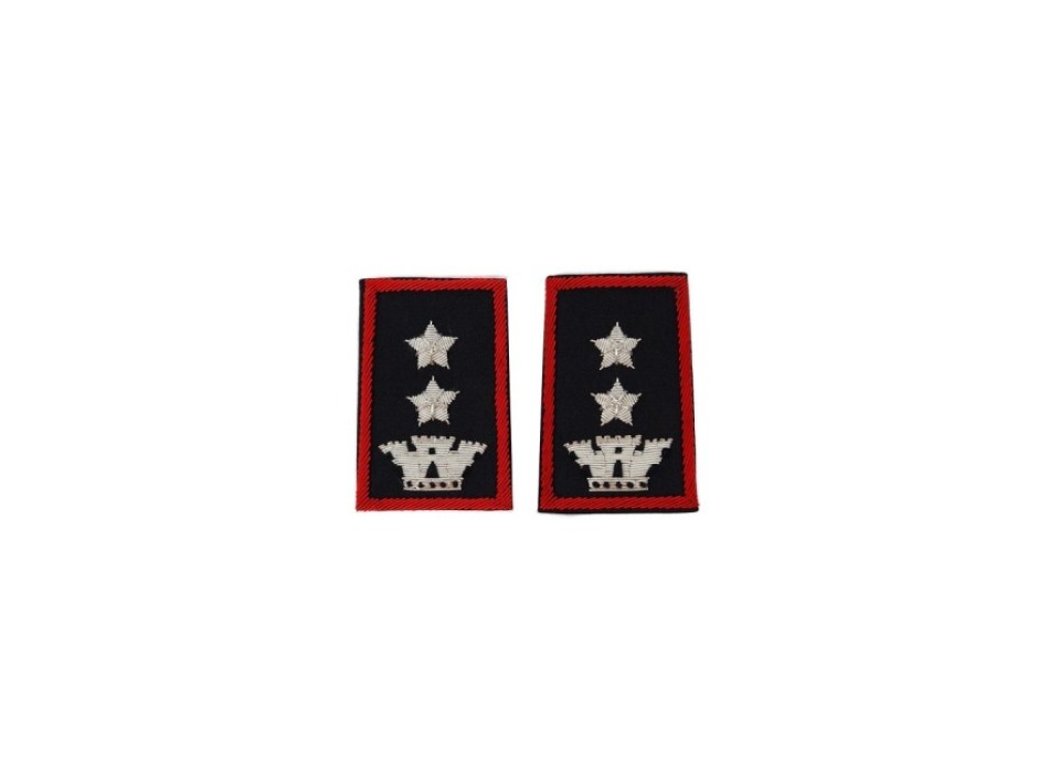 Tubolari Tenente Colonnello Carabinieri ricamati neri Divisa Militare
