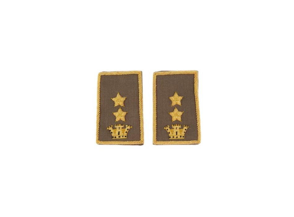 Tubolari Tenente Colonnello Esercito ricamati kaki Divisa Militare