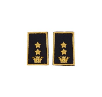 Tubolari Tenente Colonnello Esercito ricamati neri Divisa Militare