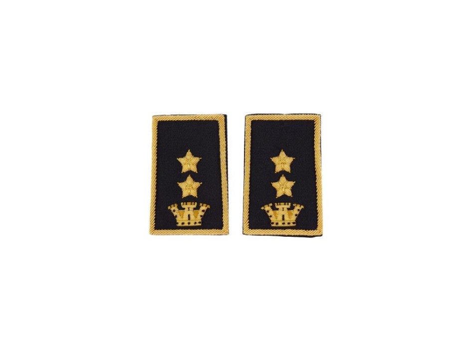 Tubolari Tenente Colonnello Esercito ricamati neri Divisa Militare