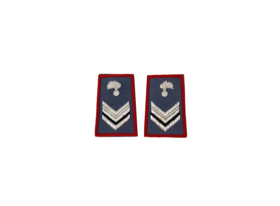 Tubolari Vicebrigadiere Carabinieri ricamati blu Divisa Militare