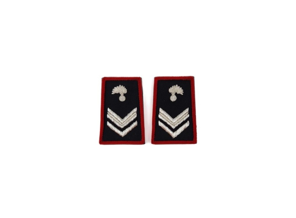 Tubolari Vicebrigadiere Carabinieri ricamati neri Divisa Militare