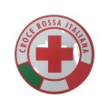 Vetrofania CRI Croce Rossa Italiana tonda