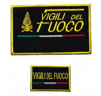 Vigili del fuoco Kit 3 patch ricamate per borsone personalizzate Divisa Militare