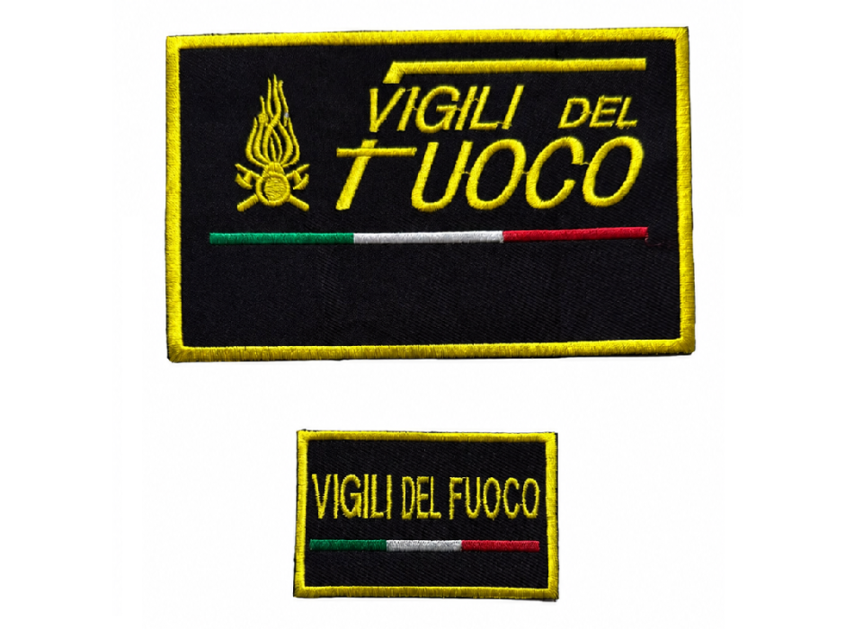 Vigili del fuoco Kit 3 patch ricamate per borsone personalizzate Divisa Militare