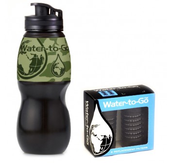 Water to go borraccia 75 ml new camo survival bushcraft + 3 filtri Divisa Militare