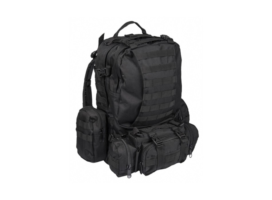 Zaino 50 litri nero con tasche removibili Divisa Militare