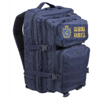 Zaino blu guardia giurata gpg grande Divisa Militare