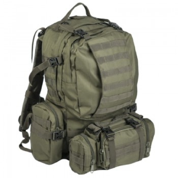 Zaino grande litri 36 mil tec verde+ marsupio e 2 sacche staccabili Divisa Militare