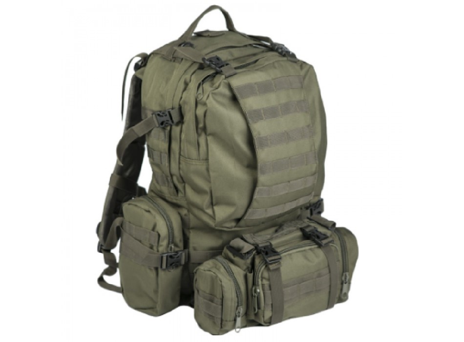 Zaino grande litri 36 mil tec verde+ marsupio e 2 sacche staccabili Divisa Militare