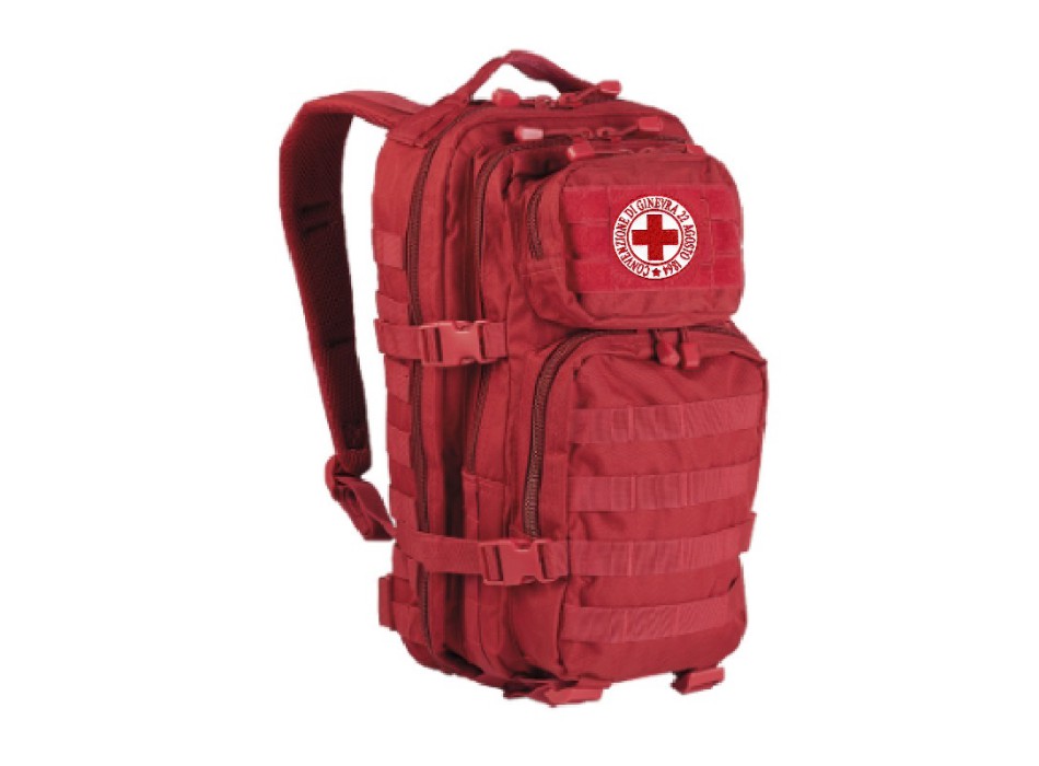 Zaino rosso medio litri 20 CRI Croce Rossa Zaini CRI croce rossa italiana Divisa Militare